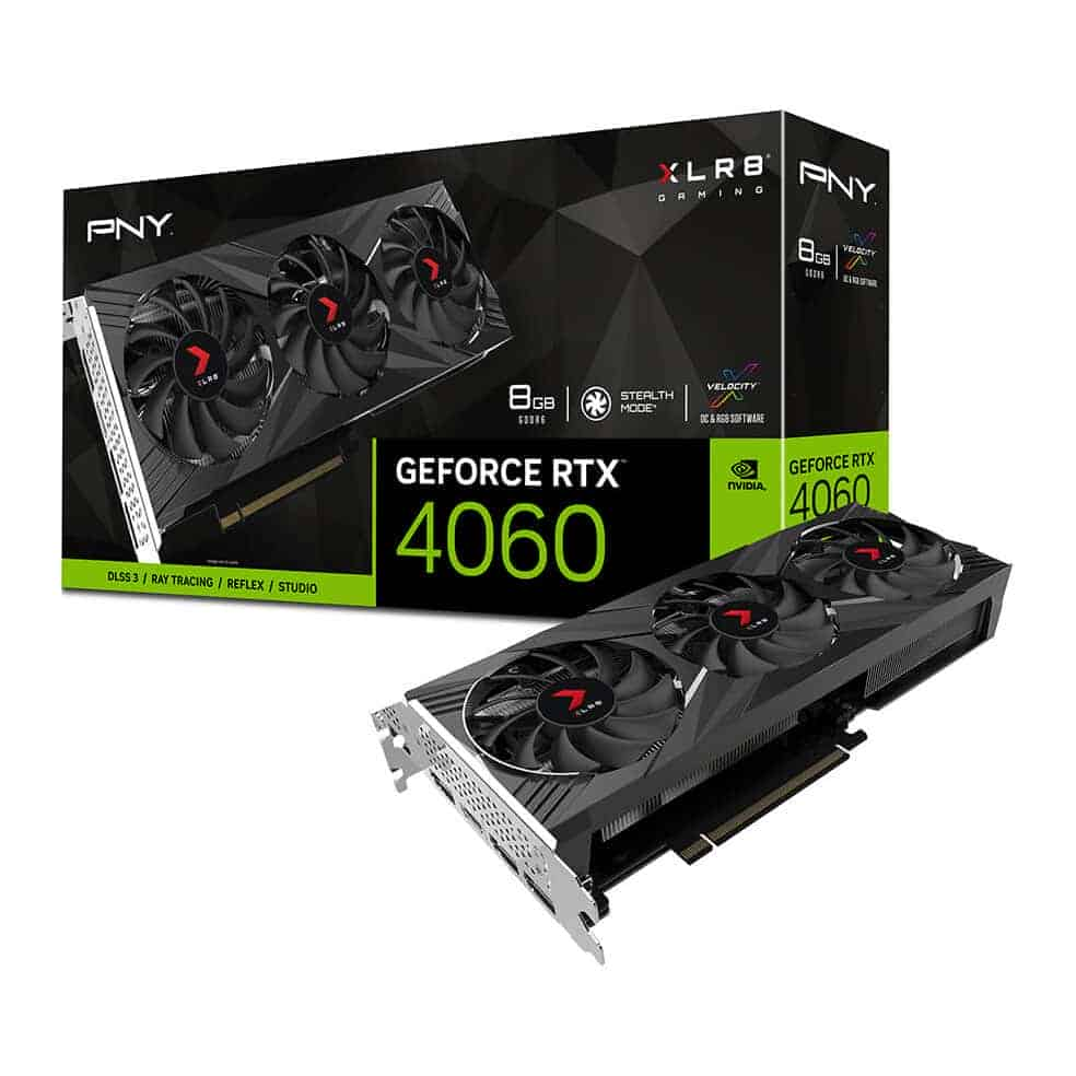 PNY NVIDIA GeForce RTX 4060 8GB XLR8 VERTO EPIC-X RGB Ada Lovelace Graphics Card